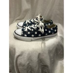 2 Youth Converse  denim polka dots